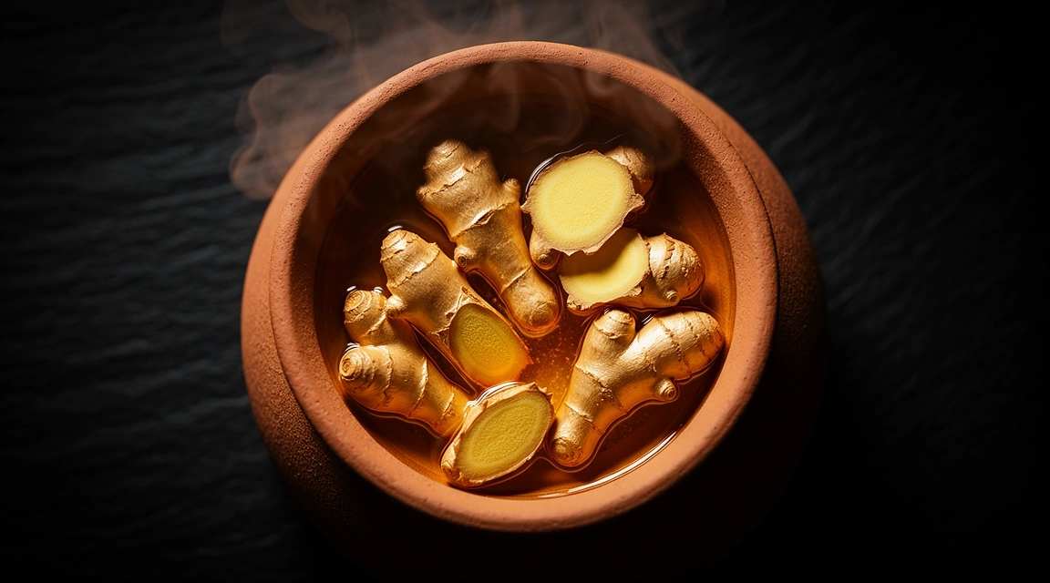 Simmering herbal infusion