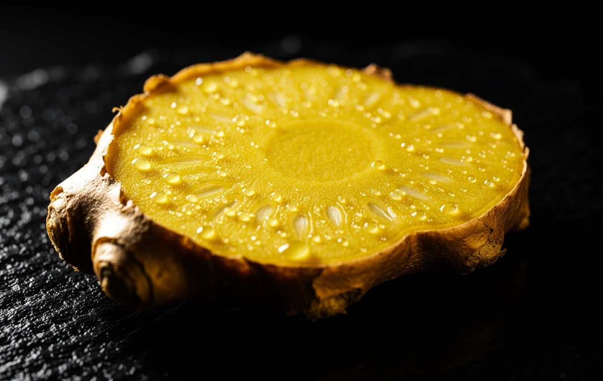 Macro architecture of raw ginger root