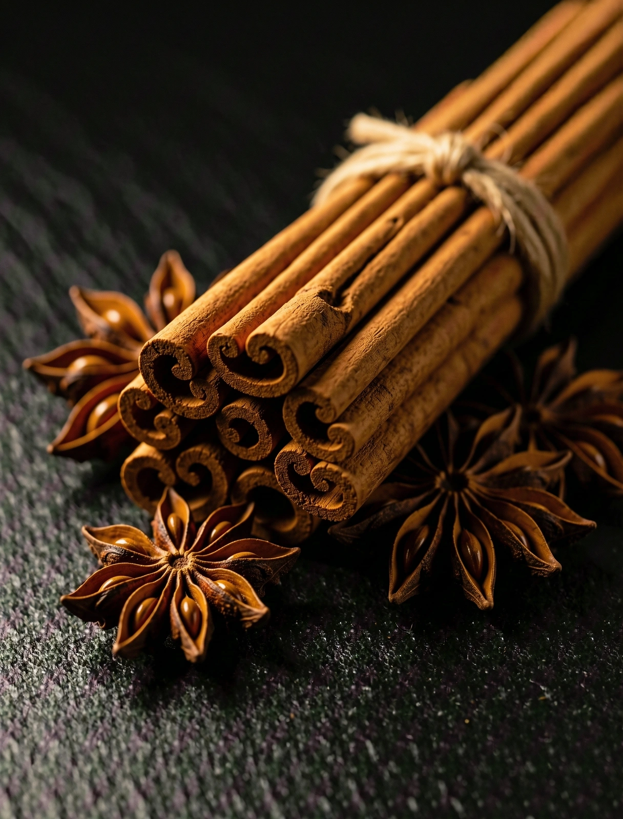 Macro texture of traditional Indonesian botanical ingredients